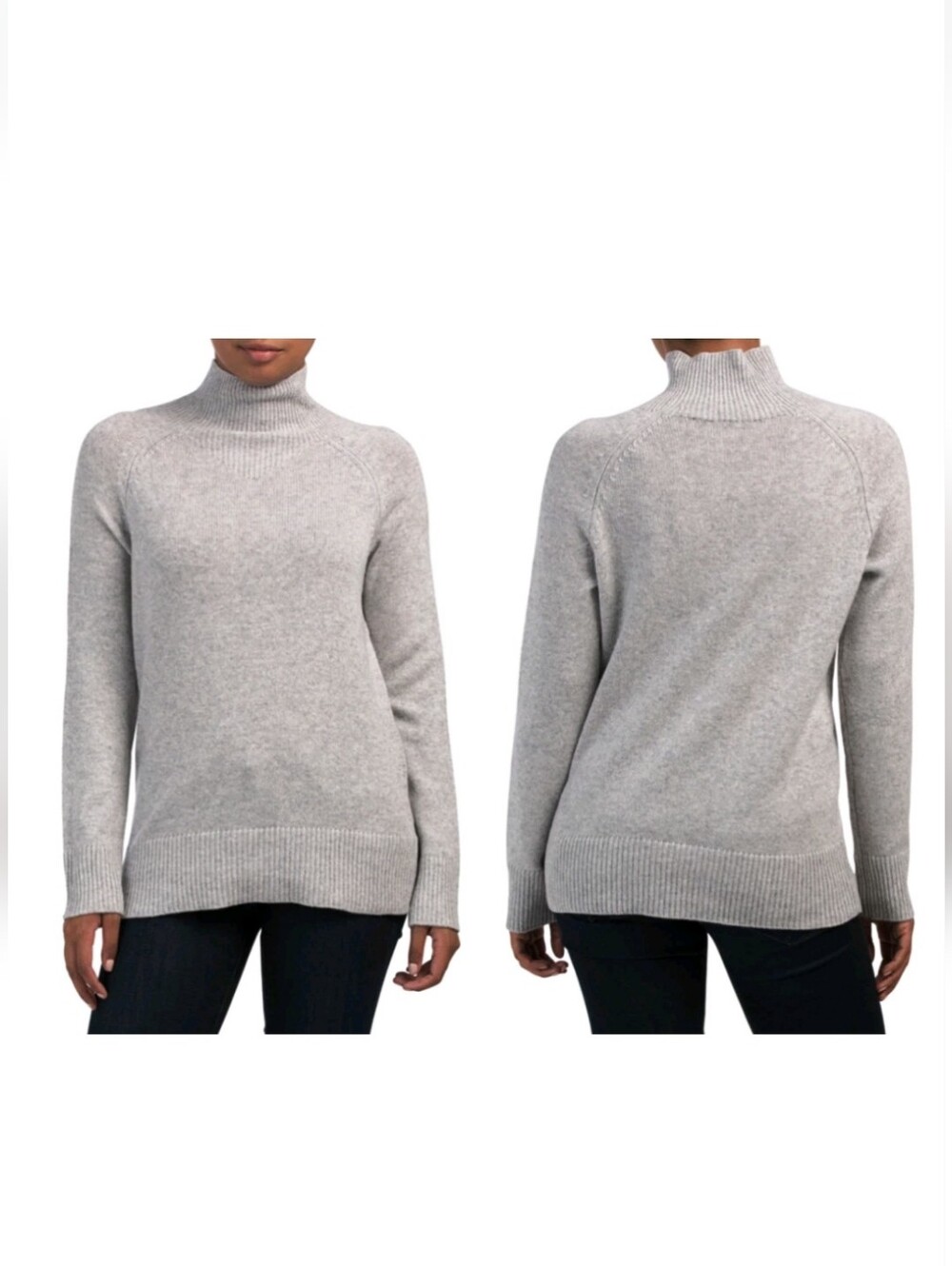 Theory Light Gray Turtleneck Sweater